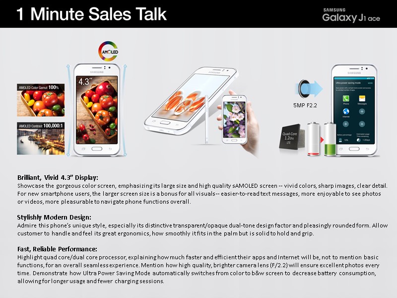 Brilliant, Vivid 4.3” Display:  Showcase the gorgeous color screen, emphasizing its large size